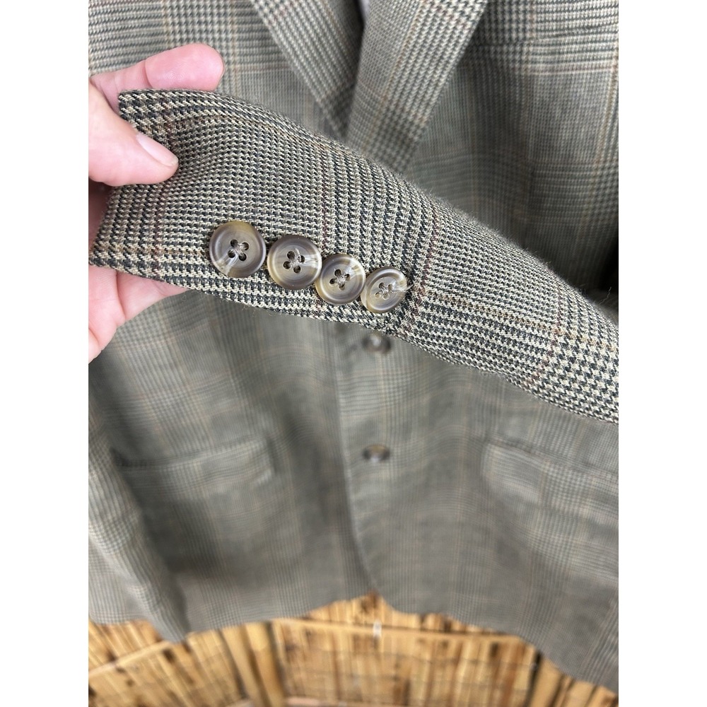 Vintage LAUREN Ralph Lauren Men's Blazer/Sport Coat 100% Wool 44L -‎ Gray Brown - Picture 4 of 16